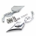 Httmt Mt252-008 Ttt003- Chrome Billet Skull Blade Mirror Fit Compatible With H-d Electra Heritage Sportster Glide