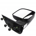 Ocpty Black Right Side Mirror Fit For 2003-2005 Ford E-150 Club Wagon Smooth Glass Manual Fold Non-heated Puddle Light