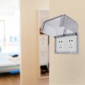 Angoily 1pc Socket Waterproof Cover Exterior Outlet Weatherproof Pv Outdoor Sconces Wall Lighting Protective Case Panels