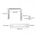 Uxcell Square U-bolts 3 Sets 72mm 2 83 Inner Width 70mm Length M8 304 Stainless Steel U Clamp Bolt With Nuts And Plates For