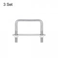 Uxcell Square U-bolts 3 Sets 72mm 2 83 Inner Width 70mm Length M8 304 Stainless Steel U Clamp Bolt With Nuts And Plates For