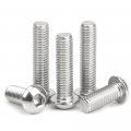 M4-0 7x25mm Button Head Socket Cap Screw M4 25mm Screws Metric Allen Hex Drive Bolts Stainless Steel Full Thread Bright Finish 