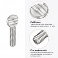 Uxcell 1 4-20 X 3 4 Thumb Screws 10pcs 304 Stainless Steel Fully Thread Galvanized Finger Tight Racket Screw