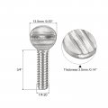 Uxcell 1 4-20 X 3 4 Thumb Screws 10pcs 304 Stainless Steel Fully Thread Galvanized Finger Tight Racket Screw