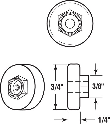 Prime-line Products M 6152 Tub Enclosure Roller 3 4-inch 4-pack