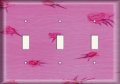 Snazzyswitch Red Roses With Pink Decorative Light Switch Cover Triple Toggle Wall Plate 