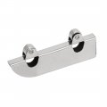 Uxcell Showcase Metal Double Wheels Glass Sliding Door Roller Pulley Silver Tone 4pcs