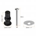 Uxcell 1 Set M6 Toilet Seat Hinges Screws Hinge Bolt Fixings For Top Mounting Replacement Parts Kit Washer Dia 28mm