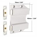 Uxcell Double Magnetic Touch Catch Latch Push To Open Long Stroke Abs White For Large Door 5pcs
