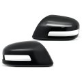 2 Pcs Driver And Passenger Side Rearview Mirror Covers Caps For Honda Civic 2013 Smooth Black With Turn Signal Hole