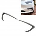 Front Fog Light Trim Cover Lamp Frame Blade Eyebrow Spoiler Front Bumper Wind Knife For Model Y 2020a 2022 Glossy Carbon Fiber