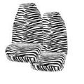 2 Animal Print Front Cover For Suv Truck Seat With Armrest Zebra 