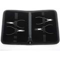 Slim Line Pliers Set With Extra Fine Tips 4 Piece Jewelry Making Kit Round Nose Chain Flat And Semi Flush Side Cutter 