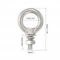 Uxcell M4x11 3 16 X7 Stainless Steel Eye Bolts Threaded Screw Eyebolt Shoulder Ring With Nuts Washers For Lifting Hanging 10