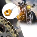 Motoforti 4pcs 12mm Dia Hole Yellow Metal Chain Axle Adjuster Tensioner With 420 Connector Links For Motorcycle Honda Xr Crf 50 