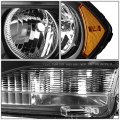 Auto Dynasty Black Housing Amber Corner Headlight Lamps Tool Kit Compatible With Dodge Durango 11-13