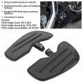 Qiilu Front Rider Floorboards Aluminum Motorcycle Floor Boards Foot Pegs Mount Bracket Fit For Indian Scout Sixty Bobber Black