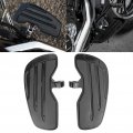 Qiilu Front Rider Floorboards Aluminum Motorcycle Floor Boards Foot Pegs Mount Bracket Fit For Indian Scout Sixty Bobber Black