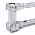 Httmt- Chrome 8 Riser 1 Handlebar Top Clamp For H-d Low Rider Fxs Dyna Wide Glide