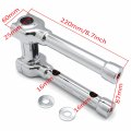 Httmt- Chrome 8 Riser 1 Handlebar Top Clamp For H-d Low Rider Fxs Dyna Wide Glide