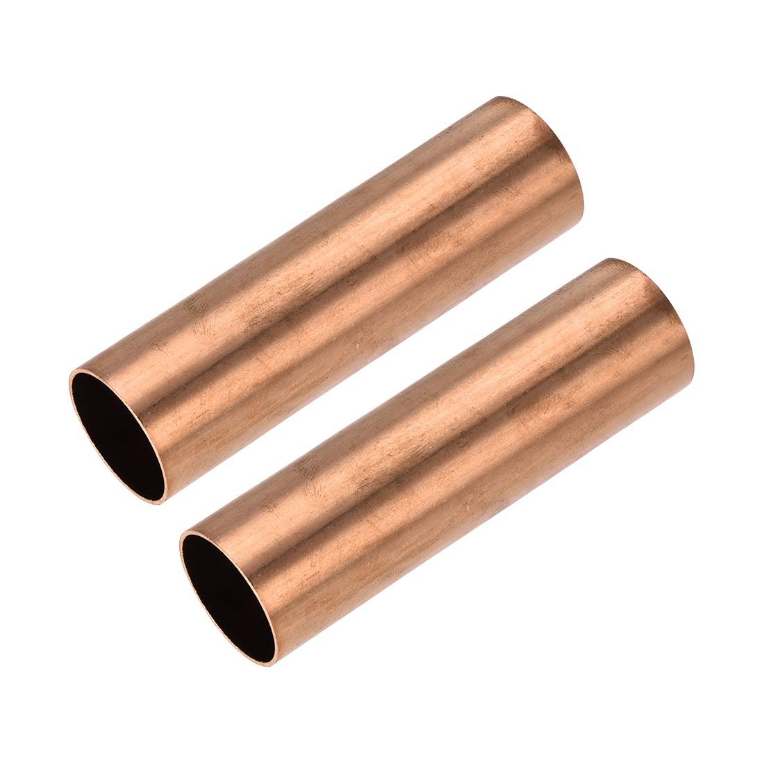 Copper Round Tube 29mm Od 1mm Wall Thickness 100mm Length Straight Pipe Tubing 2 Pcs
