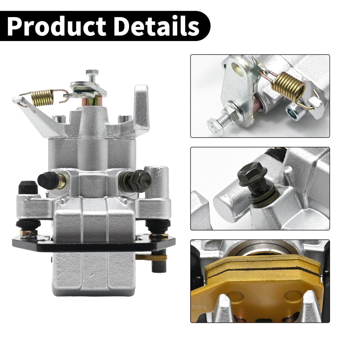 Rear Middle Brake Caliper Assembly 5ug-2580v-02-00 For Yamaha Rhino 450 2006 2007 2008 2009 And 660 2004 2005
