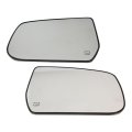 Heated Side Mirror Glass Pair For Gmc Terrain 2010 To 2014 Driver And Passenger Without Turn Signal Or Blind Spot 22906958 