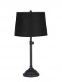 Urbanest Windsor Adjustable Table Lamp Matte White Finish Base With Black Suede Lampshade 