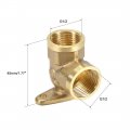 Uxcell Brass Pipe Fitting 90 Degree Drop Ear Elbow G1 2 Female X Crimp