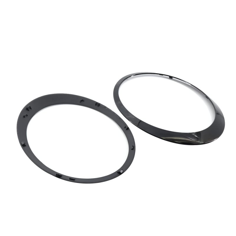 Kyyet Gloss Black Driver Passenger Side Headlight Trim Ring Bezel For Mini Cooper 2007-2014 R56 R57 R58 R59