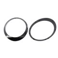 Kyyet Gloss Black Driver Passenger Side Headlight Trim Ring Bezel For Mini Cooper 2007-2014 R56 R57 R58 R59