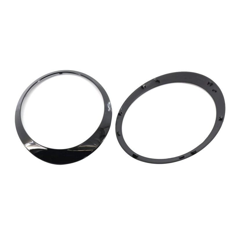 Kyyet Gloss Black Driver Passenger Side Headlight Trim Ring Bezel For Mini Cooper 2007-2014 R56 R57 R58 R59