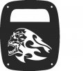 Jeeptails Flaming Demon Tail Lamp Light Covers For Jeep Wrangler Yj And Tj Black Set Of 2 