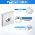 10pcs M6x14mmx4mm Square Nuts Carbon Steel Zinc Plated Coarse Thread Fasteners For Home Repairs And Professional Engineering