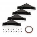 Rear Bumper Lip Splitter Diffuser 4pcs For Chevy Camaro All Models Shark Fin Spoiler Trim Covers Glossy Black Abs Decoration 