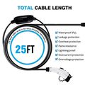 Level 1 Ev Charger 110v 16a 25ft Portable Evse Home Electric Vehicle Charging Station Compatible With Chevy Volt Nissan Leaf 
