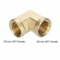 Uxcell 90 Degree Barstock Street Elbow Pipe Fitting 3 8 Inch Npt Female To Forged Brass Hose Adapter For Gas Air Oil Propane