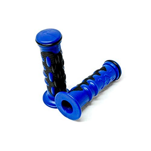 Krator Xh4076-1b Blue Hand Grip Atv Quad Wheeler Jet Ski Watercraft Gel Rubber Comfort