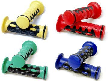 Krator Xh4076-1b Blue Hand Grip Atv Quad Wheeler Jet Ski Watercraft Gel Rubber Comfort