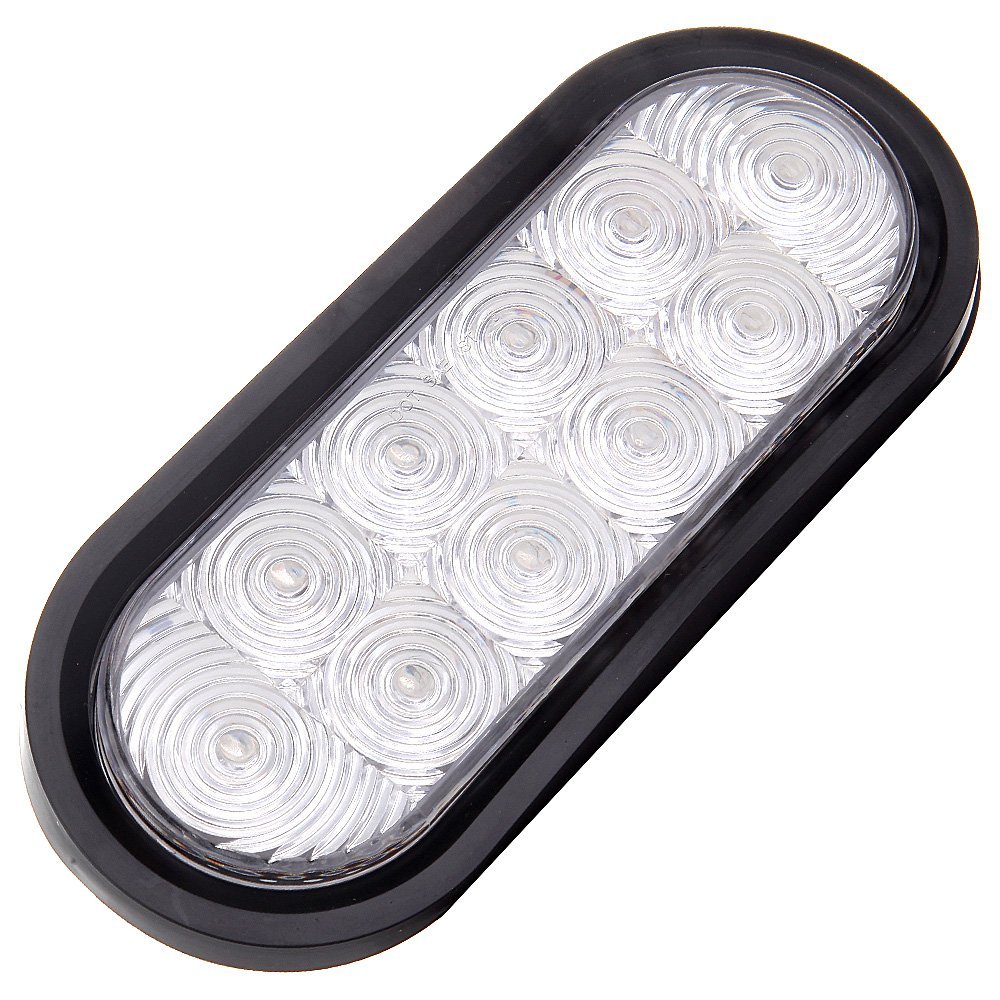10 Led Oval Trailer Tail Lights Waterproof Clear Side Marker Clearance For Truck Rv And Pickup Universal Surface Mount Assembly