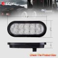 10 Led Oval Trailer Tail Lights Waterproof Clear Side Marker Clearance For Truck Rv And Pickup Universal Surface Mount Assembly