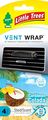 Little Trees Vent Wrap Air Freshener Caribbean Colada 4 Packs Of 