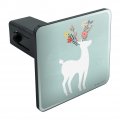 Deer And Flowers Tow Trailer Hitch Cover Plug Insert