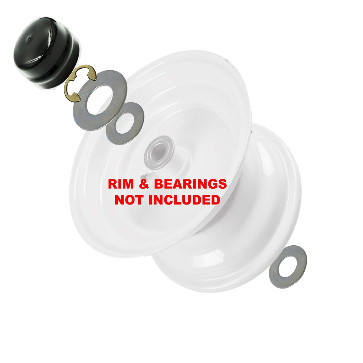 Front Wheel Hardware Kit For Husqvarna Rz Rz3016 Rz3019 Rz4216 Rz4219 Rz4222 Includes Thrust Washers E Clips And Hub Caps