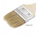 Uxcell 24pcs 2 Inch Paint Brush Natural Bristle Flat Edge With Wood Handle Wall Treatment Tool For Varnishes Glues
