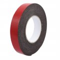 5m 20mm X 3mm Dual-side Adhesive Shockproof Sponge Foam Tape Red Black 