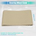 Uxcell Hand Sewn Steering Wheel Cover Stitch With Needle And Thread Universal Fit 14 6-15 2 Inch 37-38 5cm Diameter Beige For