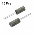 Uxcell 10mm Rubber Polishing Burrs Bits Cylinder Buffing Wheels With 1 8-inch Shank For Rotary Tools Sesame 15 Pcs
