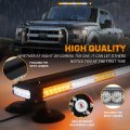 Xridonsen 28 4 80 Led Roof Top Strobe Light Bar Amber White Emergency Warning Flashing Safety Beacon Double Side Traffic