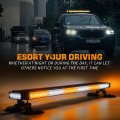 Xridonsen 28 4 80 Led Roof Top Strobe Light Bar Amber White Emergency Warning Flashing Safety Beacon Double Side Traffic